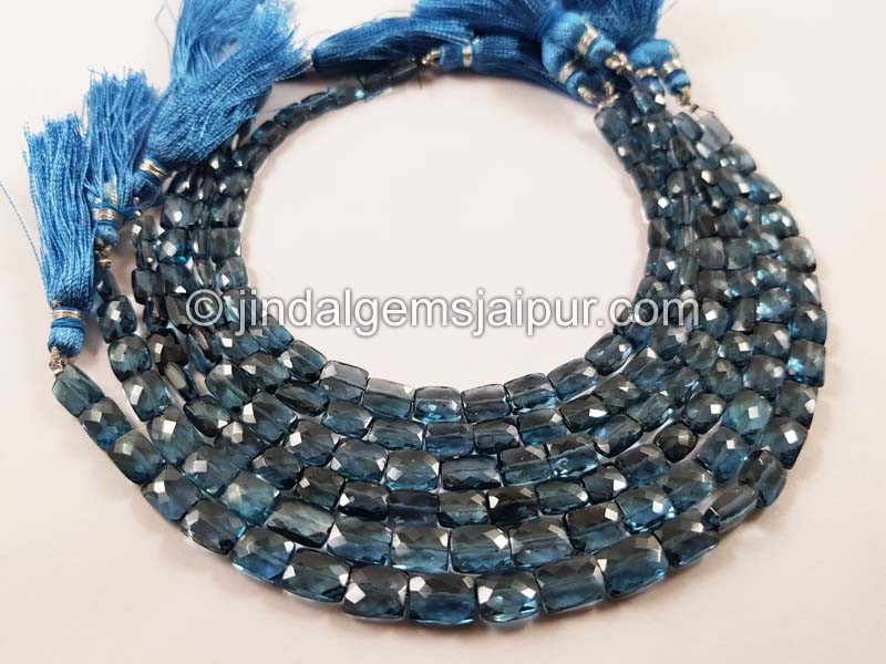 London blue topaz faceted chicklet beads